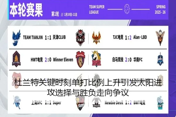 杜兰特关键时刻单打比例上升引发太阳进攻选择与胜负走向争议